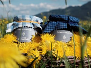 Eigener Löwenzahnsirup im Wellnesshotel Mittelburg in Oy-Mittelburg