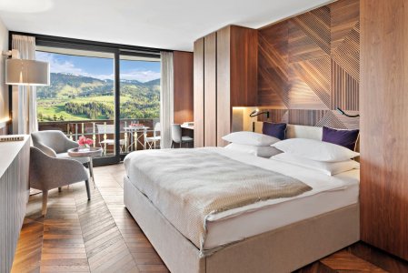 Hotel Allgaeu Sonne Zimmer Einblick in eines der modernen und gemütlichen Zimmer im Hotel Allgäu Sonne in Oberstaufen