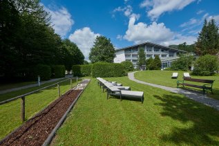 Hotel Bannwaldsee Außenbereich Sommer