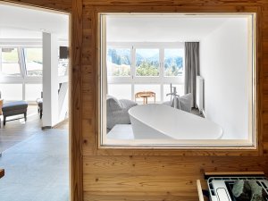 Einblick in eines der Zimmer im Kühberg - Das Hotel über Oberstdorf
