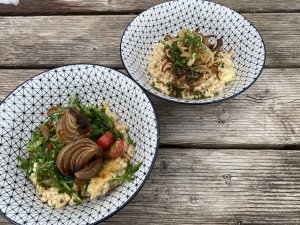 Ansprechend angerichtete Speise im Bio-Berghotel Ifenblick in Balderschwang