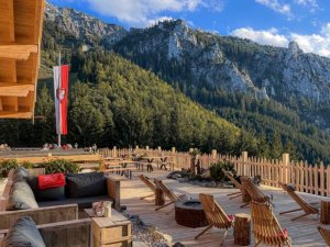 Aussicht von der Rohrkopfhütte die zum Hotel Das Rübezahl in Schwangau gehört