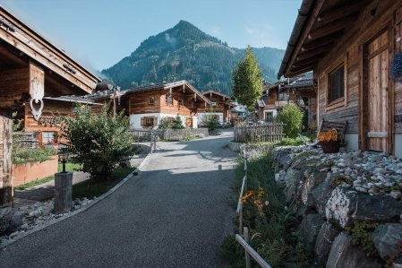 Alpzitt Chalets im Dorf Außenansicht Sommer