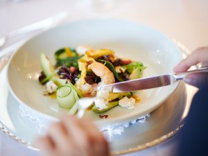 Ansprechend angerichtete Speise im Schüle's Gesundheitsresort und SPA in Oberstdorf