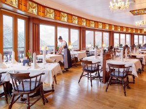Einblick in das Restaurant im Hotel Prinz-Luitpold-Bad in Bad Hindelang