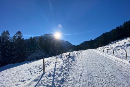 Ausblick im Winter in die Umgebung vom Hotel Prinz-Luitpold-Bad in Bad Hindelang