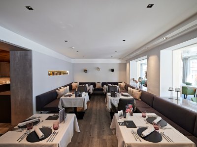 Einblick in das Restaurant im Hotel Rostenstock in Fischen