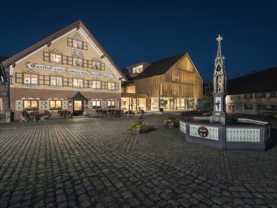 Ellgass Allgäu Hotel Außenansicht Sommer Abends