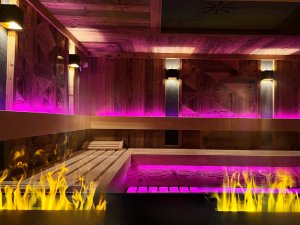 Einblick in die Sauna im Hotel Restaurant Adler in Oberstaufen