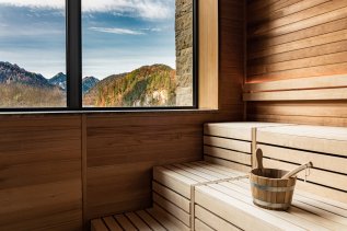 Ansicht der Sauna des AMERON Neuschwanstein Alpsee Resort und Spa in Hohenschwangau