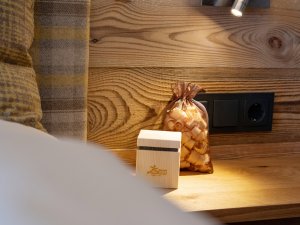 Detail in einem der Zimmer im Biohotel Eggensberger in Füssen / Hopfen am See