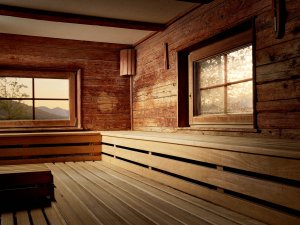 Einblick in eine der Saunen im Hotel Prinz-Luitpold-Bad in Bad Hindelang