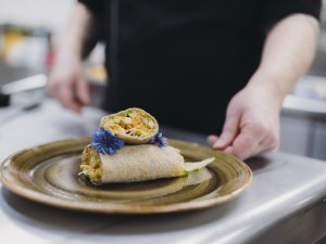 Ansprechend angerichtete Speise im Rosenalp Gesundheitsresort & Spa in Oberstaufen
