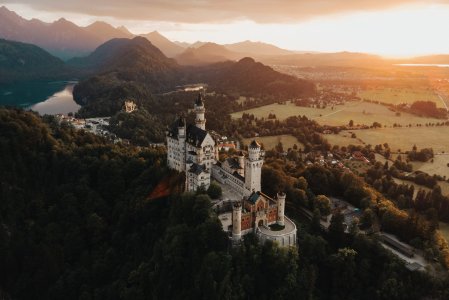 Schloss Neuschwanstein von oben