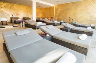 Einblick in den Wellnessbereich des Hotels Exquisit in Oberstdorf.