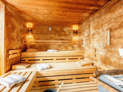 Einblick in die Sauna im Landhotel Gockelwirt in Eisenberg