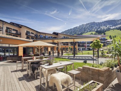 Terrasse im Panoramahotel Oberjoch.