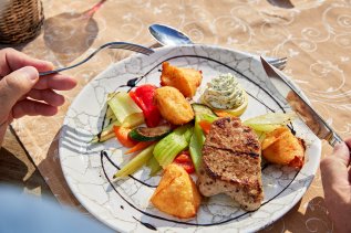 Eine ansprechend angerichtete Speise im Hotel Sommer in Füssen.