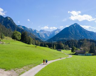 Wanderweg in der Nähe des Hotels Kühberg in Oberstdorf.