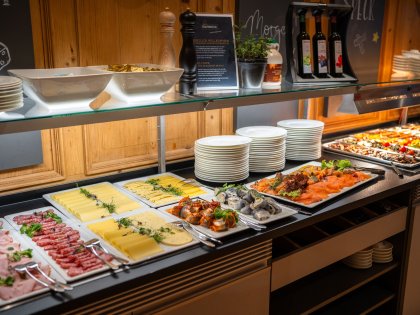 Frühstücksbuffet im Mondi Resort Oberstaufen.