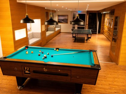 Billardtisch im Mondi Resort in Oberstaufen.