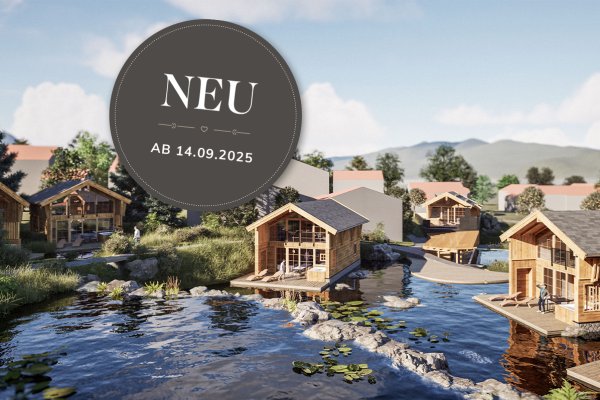 Neuigkeiten aus den Alpzitt Chalets im Dorf in Burgberg: Neue Chalets am Naturbadesee, ein Panoramachalet und neue Premium-Chalets mit direktem Seezugang ab dem 14.09.2025.