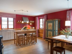 Einblick in das Chalet im Freiberg Romantik Hotel in Oberstdorf.