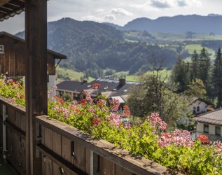 Ausblick vom Balkon aus dem Mondi Resort Oberstaufen.