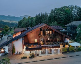 Außenansicht des Diana Naturpark Hotels in Oberstaufen.