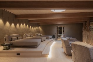 Einblick in den Wellnessbereich im Hotel Schlossanger Alp in Pfronten.
