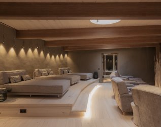 Einblick in den Wellnessbereich im Hotel Schlossanger Alp in Pfronten.