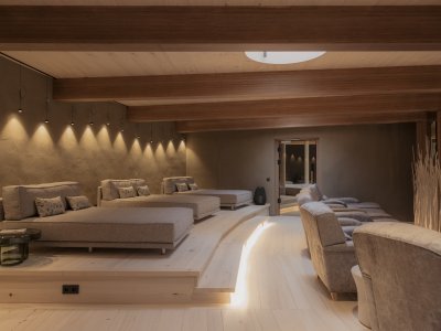 Einblick in den Wellnessbereich im Hotel Schlossanger Alp in Pfronten.