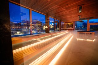 Einblick in die Sauna im König Ludwig Inspiration SPA in Schwangau.