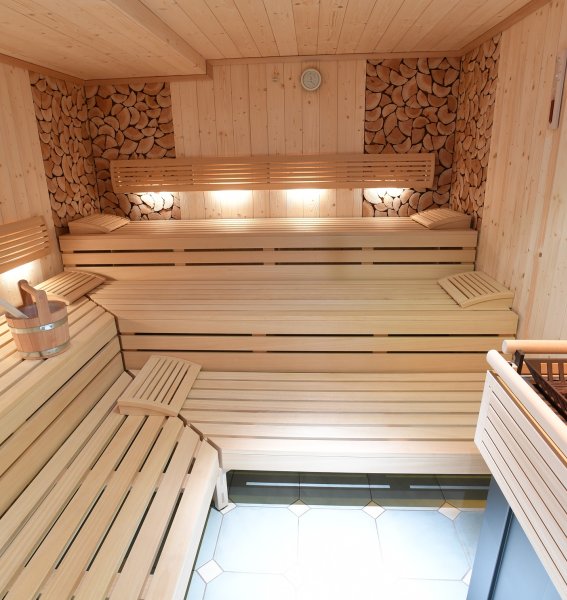 Alpenhof Oberstdorf Hotel & SPA Sauna Einblick in die Sauna im Alpenhof Oberstdorf Hotel & SPA.