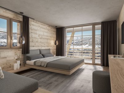 Wald & Wiesn Berghotel Balderschwang Zimmer Einblick in ein Zimmer im Wald & Wiesn Berghotel Balderschwang.