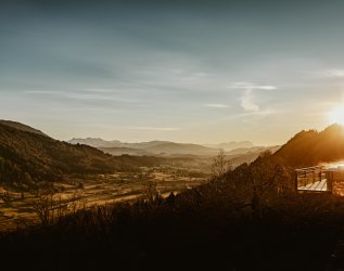 Ausblick im Resort Bergkristall in Oberstaufen.