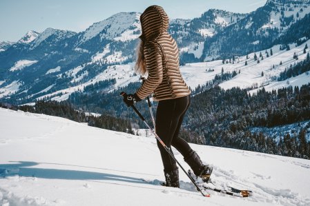 Ein Gast im Bergkristall - Mein Resort im Allgäu in Oberstaufen beim Schneeschuhwandern