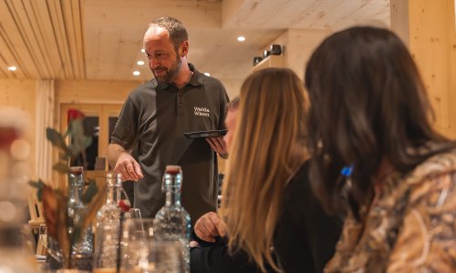Einblick in das Restaurant im Wald & Wiesn Berghotel Balderschwang.