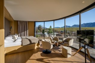 Einblick in ein Zimmer im Sonnenalp Resort in Ofterschwang.