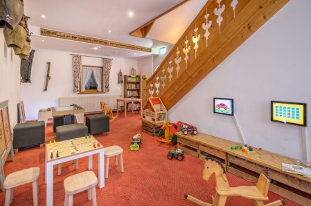 Das Spielezimmer im Hotel Mühlenhof in Oberstaufen.