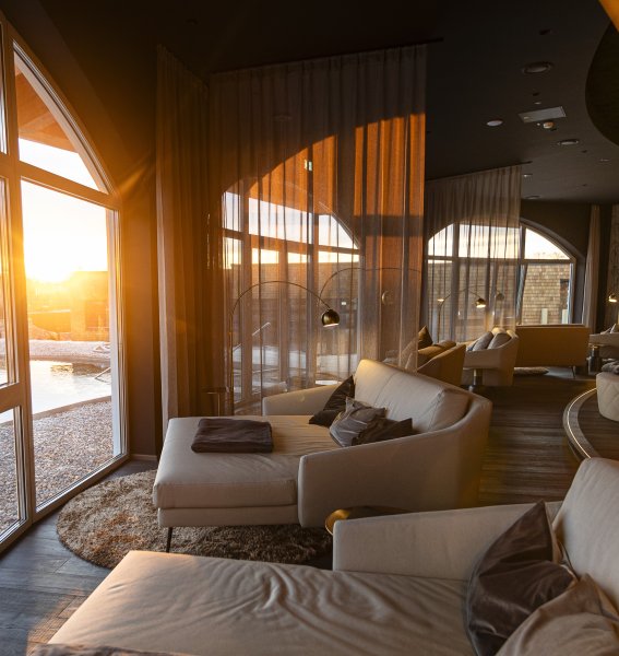 Einblick in den Ruheraum im Hotel König Ludwig in Schwangau.