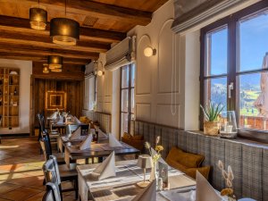 Einblick in das Restaurant im Mondi Resort Oberstaufen.