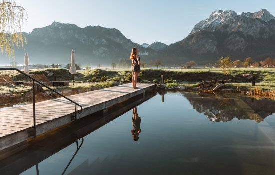 Hotel Das Rübezahl Garten Natursee Der Natursee im Hotel Das Rübezahl in Schwangau im Herbst.