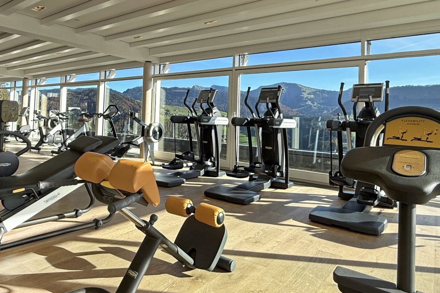 Hotel Allgäu Sonne Fitnessraum Einblick in die Fitnesswelt im Hotel Allgäu Sonne in Oberstaufen