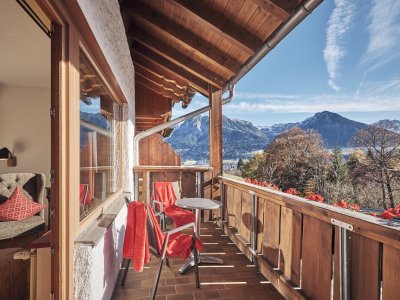 Hotel Oberstdorf Balkon Ausblick vom Balkon im Hotel Oberstdorf in Oberstdorf.