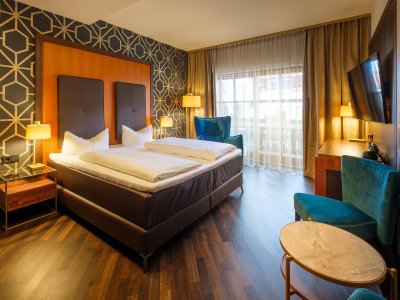 Hotel Mohren Zimmer Einblick in ein Zimmer im Hotel Mohren in Oberstdorf.