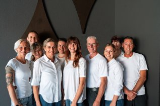 Die Mitarbeiter und Gastgeber des Hotel Franks in Oberstdorf.