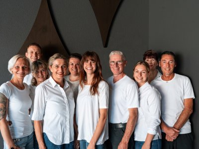 Die Mitarbeiter und Gastgeber des Hotel Franks in Oberstdorf.