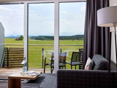 Einblick in ein Zimmer im Weitblick Allgäu in Marktoberdorf.