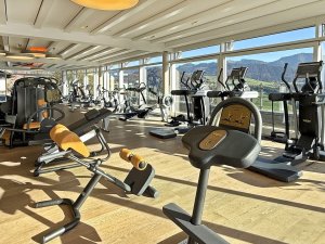 Der Fitnessraum im Hotel Allgäu Sonne in Oberstaufen.